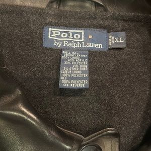 Men’s Polo Ralph Lauren leather coat button up
